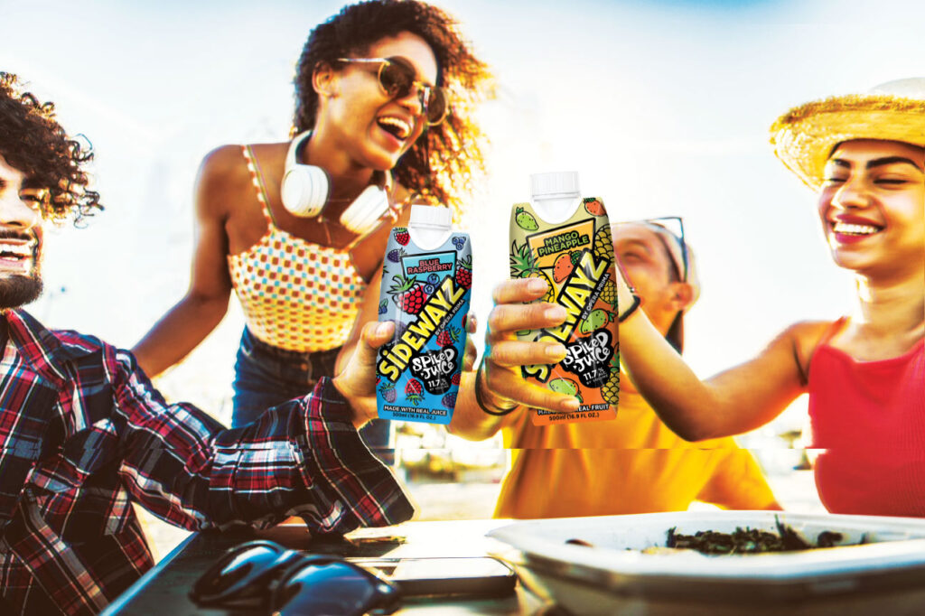 A group of people holding drinks.